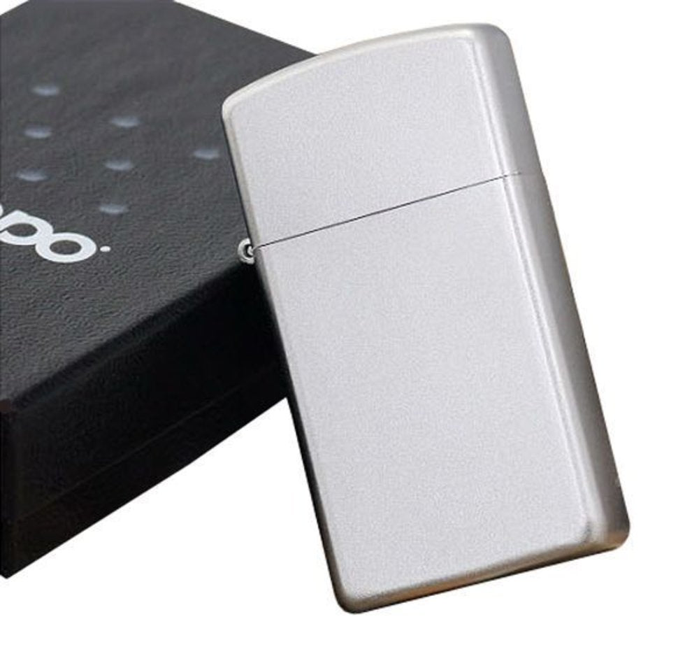 Zippo Slim Satin Chrome Lighter #1605