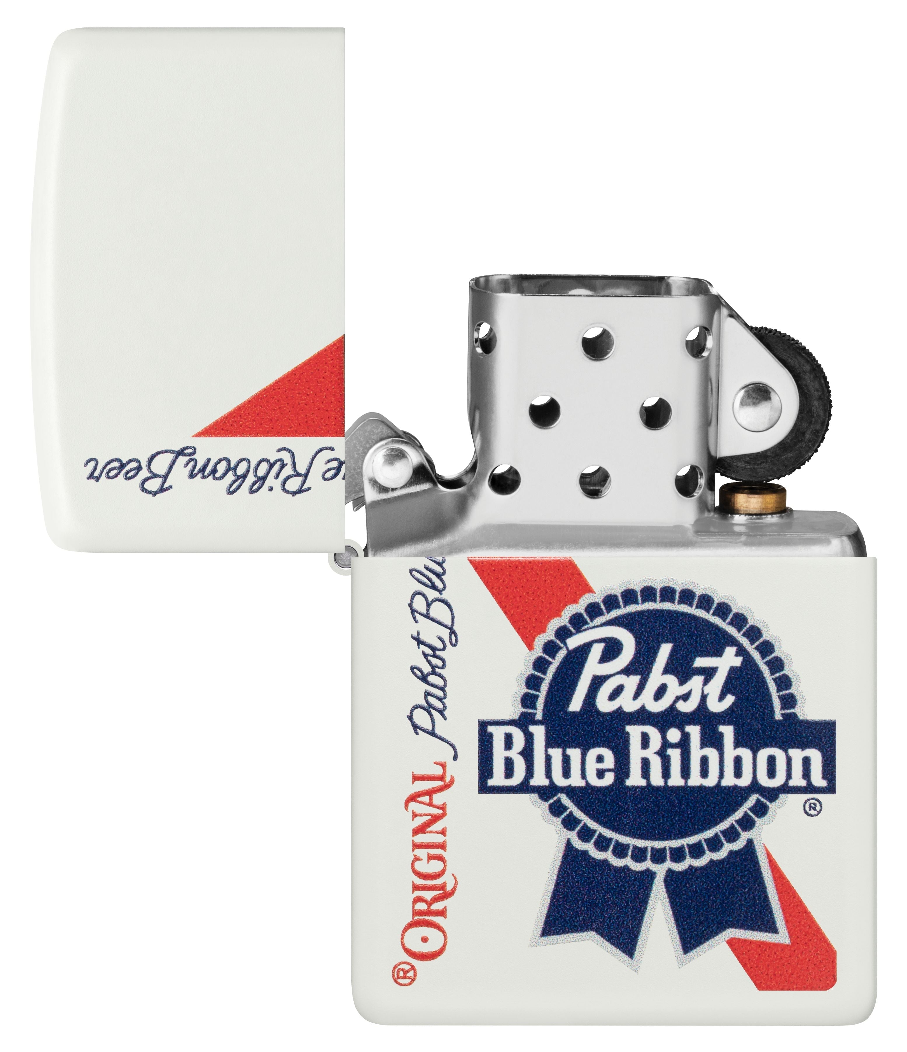 Zippo Pabst Blue Ribbon Beer, White Matte Lighter #48746