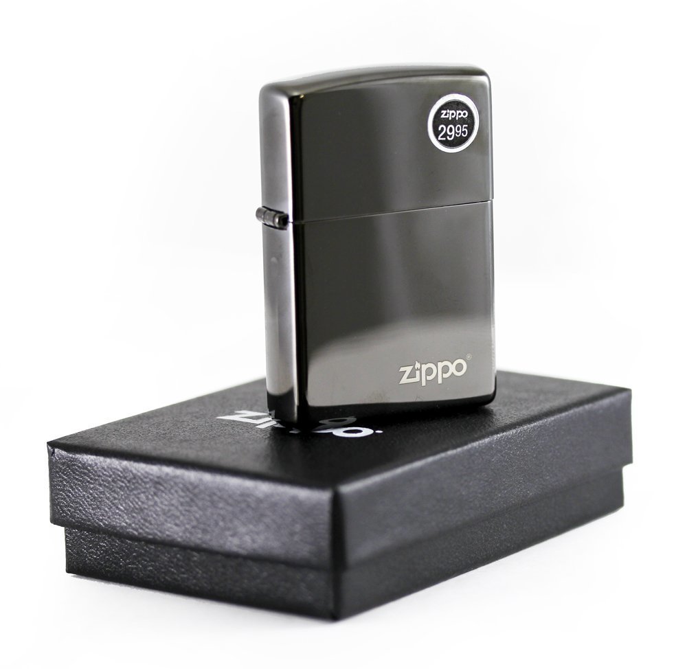 Zippo Classic High Polish Black with Logo, Lighter #24756ZL