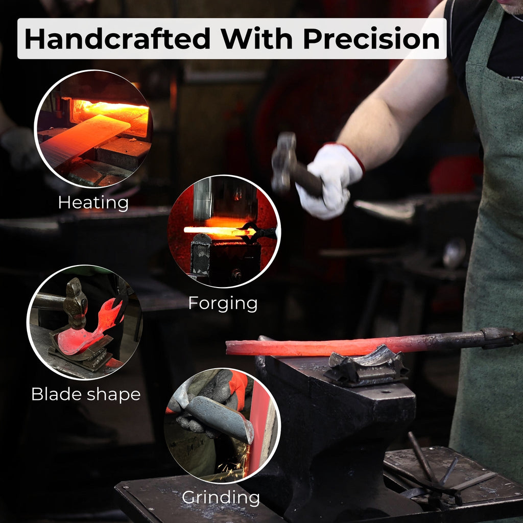 Handcrafted forging process of a Deep Curved Bowl Adze - Sharky Forged Steel Tools | Relic & Reel