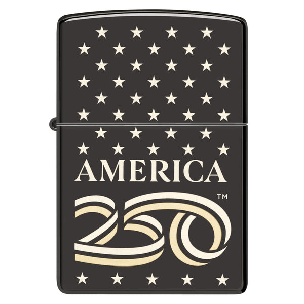 Zippo America 250, High Polish Black Collectible Lighter #47293