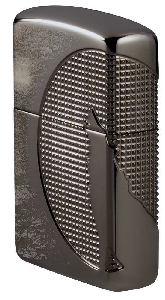 Zippo Armor Wolf Textured 360°, Black Ice Lighter #49353