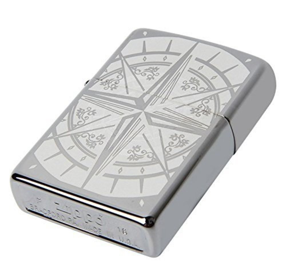 Zippo Exquisite Compass, Black Ice Lighter #29232