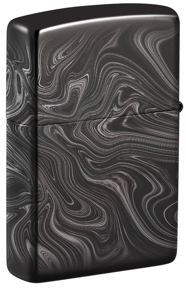 Zippo Marble Pattern 360°, High Polish Black Lighter #49812