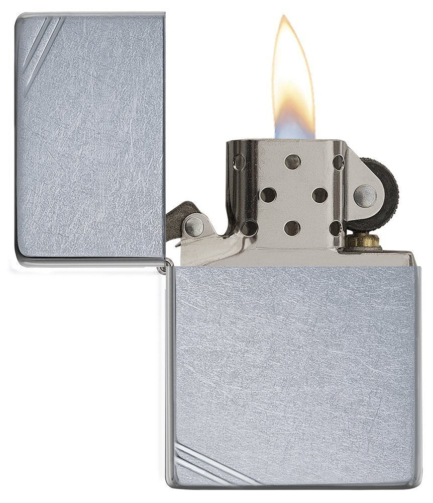 Zippo with Slashes, Street Chrome Lighter #267