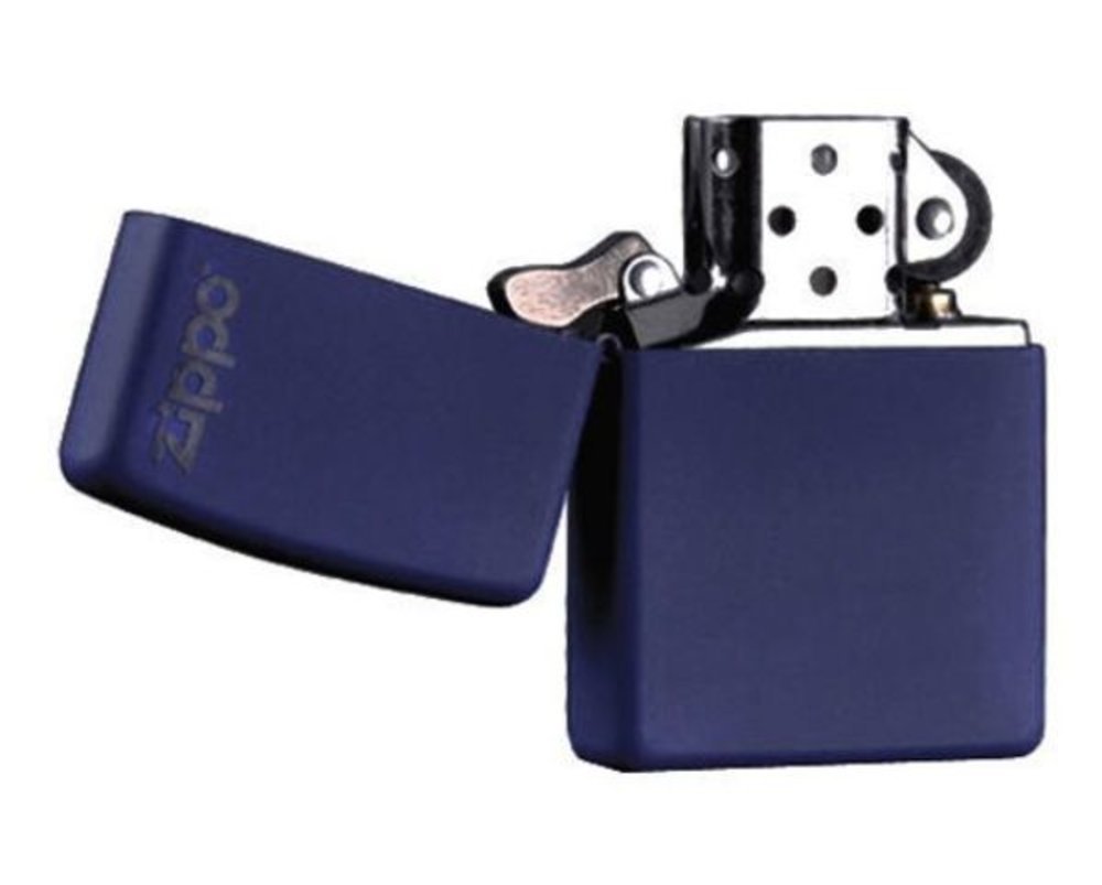 Zippo Classic Navy Blue Matte with Logo, Lighter #239ZL