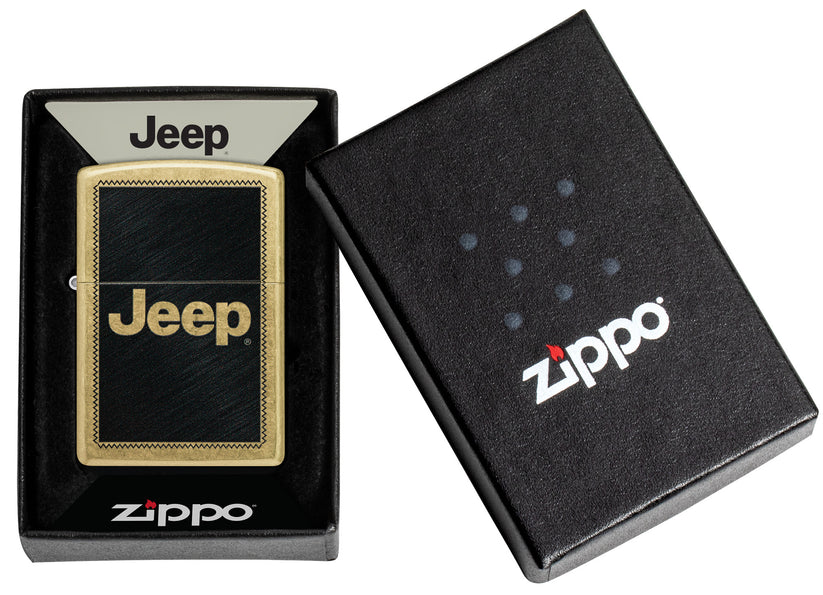 Zippo Jeep Stamp, Street Brass Lighter #46225