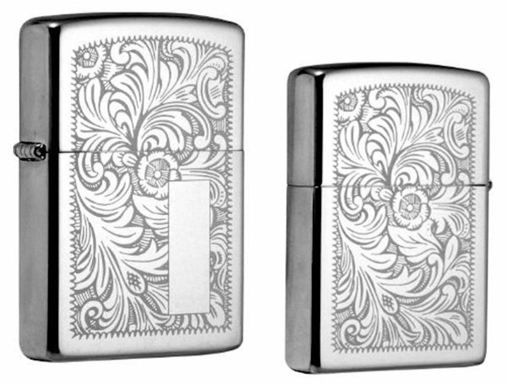 Zippo Venetian, High Polish Chrome Lighter #352