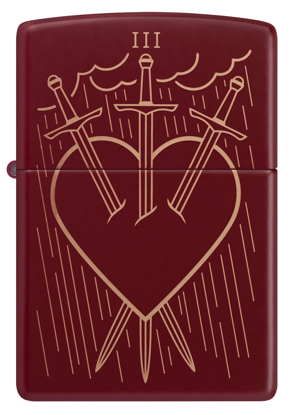 Zippo Three of Swords, Merlot Lighter #46723