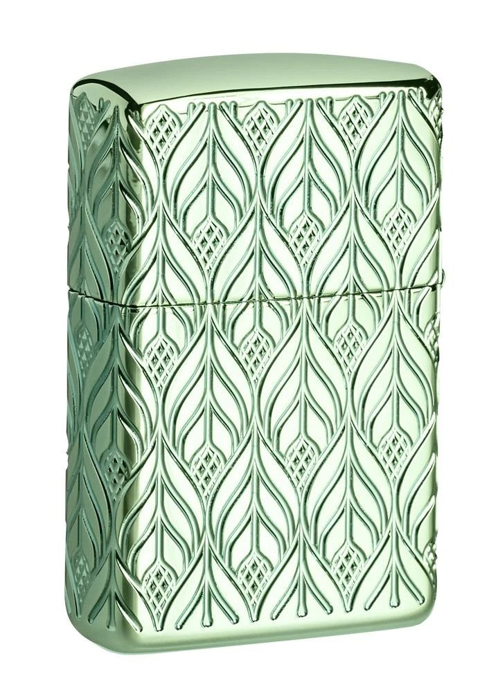 Zippo Armor Elegant Dragon Deep Carve, High Polish Green Lighter #49054