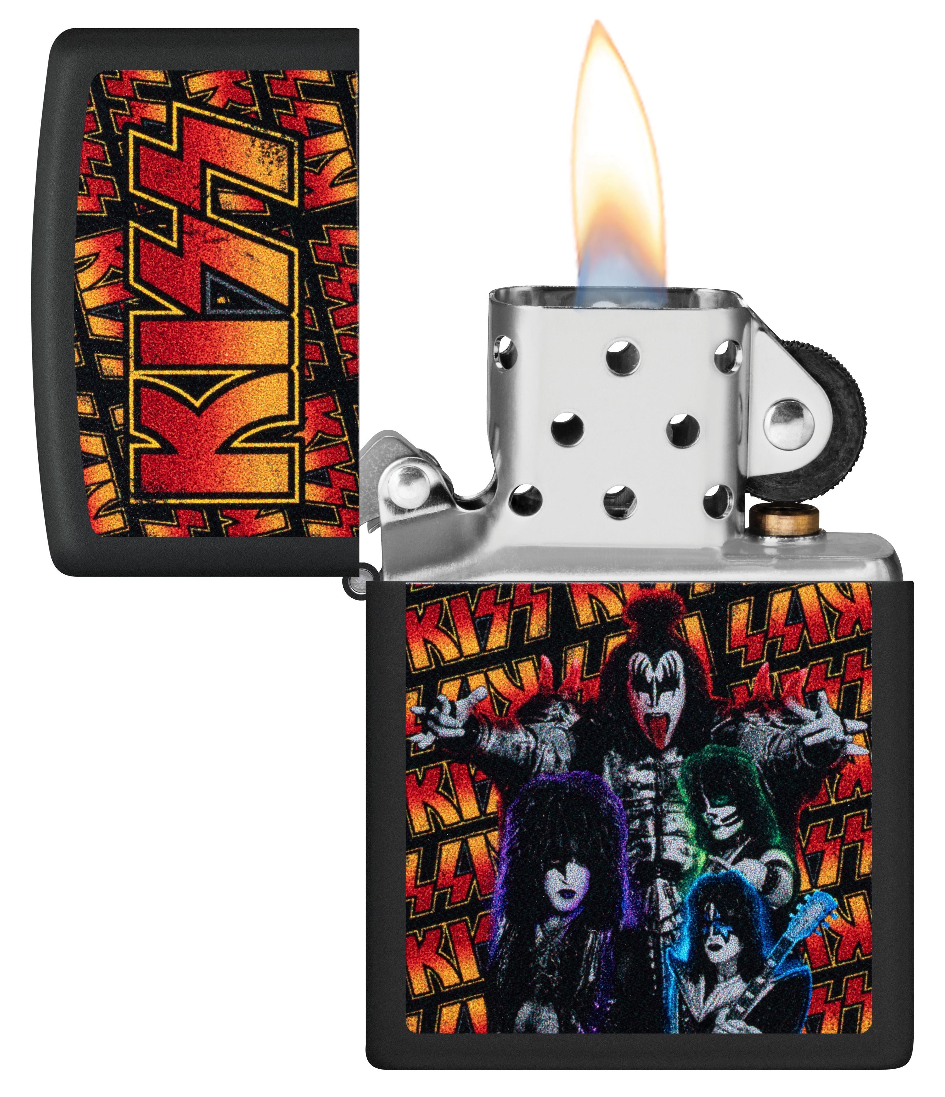 Zippo KISS Rock Band, Black Matte Lighter #47202