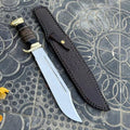 Crocodile Dundee Outback-inspired Dundee knife with a premium polished blade by cskforged, showcasing its sharp, rugged design.