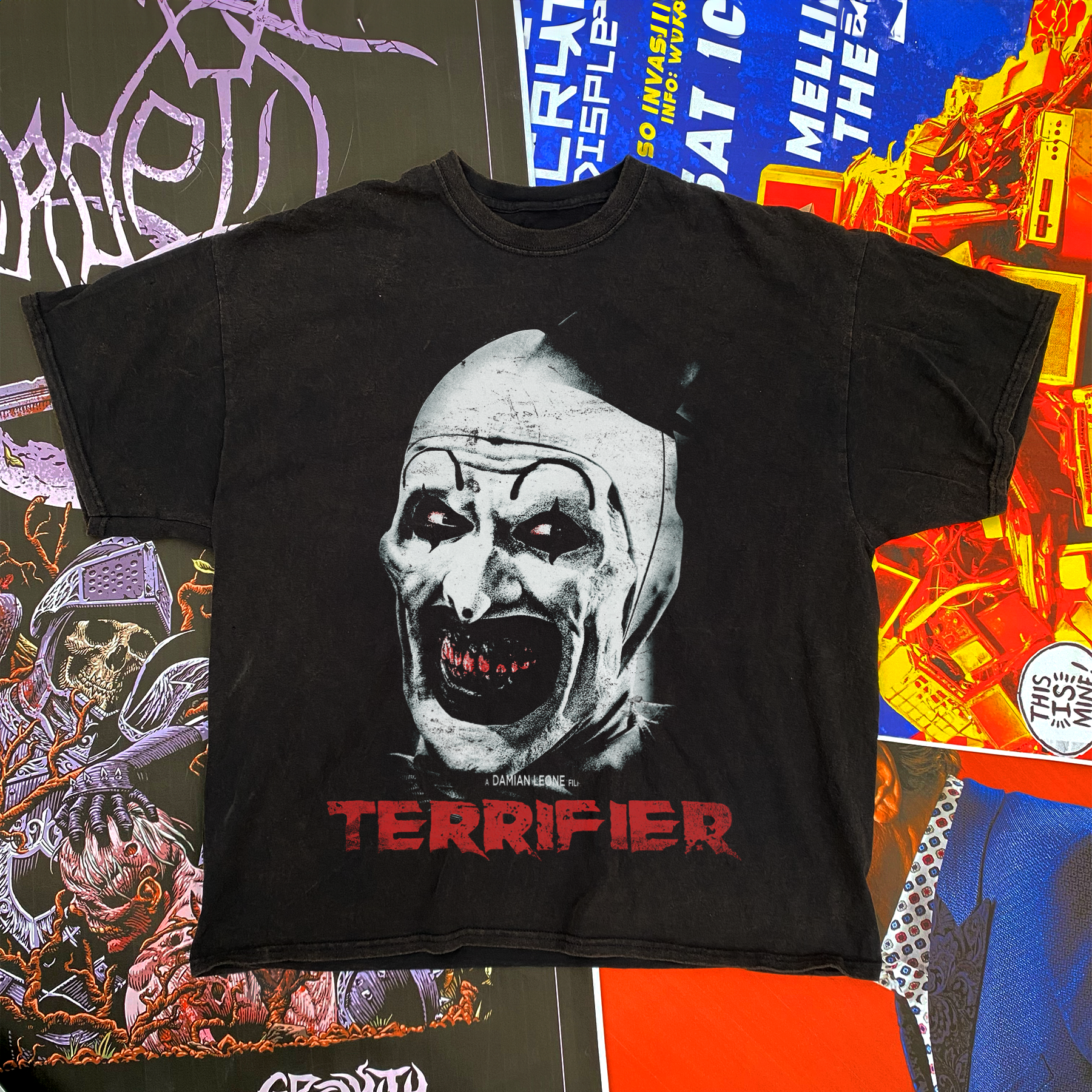 Terrifier' 2016 Washed Black T-Shirt