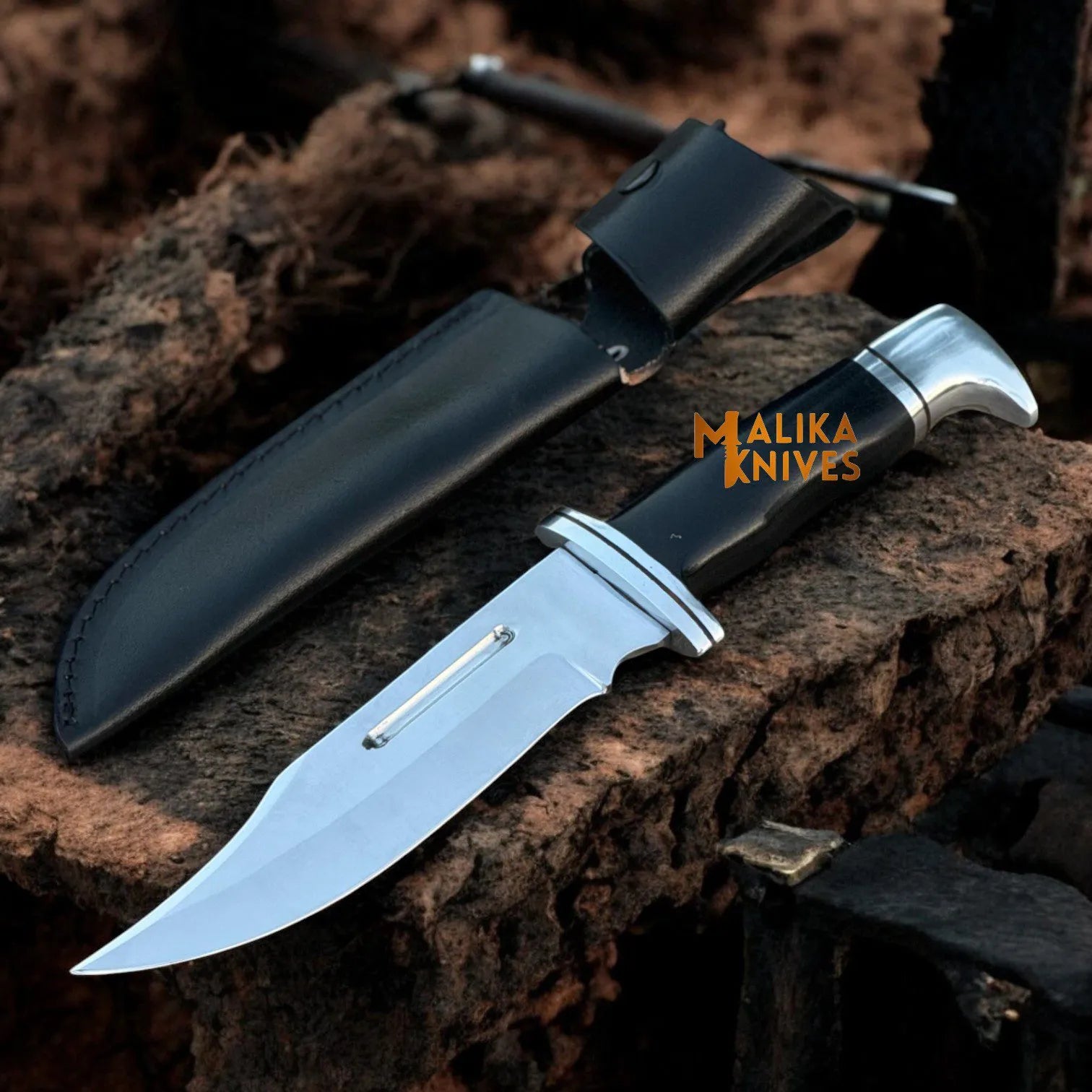 Clip Point Bowie Knife 6” D2 Steel | G10 Handle