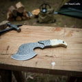 Damascus Cleaver Hatchet with Broad Forged Blade