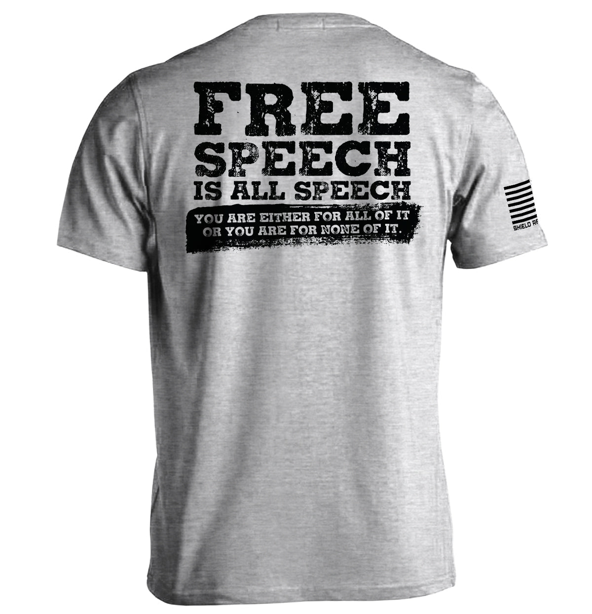 Free Speech Is All Speech graphic t-shirt - Shield Republic | Relic & Reel