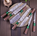 Best Damascus Knife Sets – 7-Piece Full Tang Forged Collection