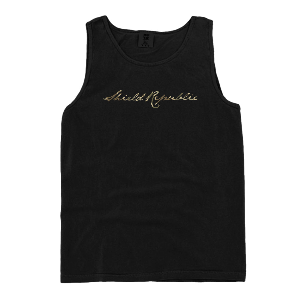 Shield Republic Duck Camo Script tank top - Relic & Reel