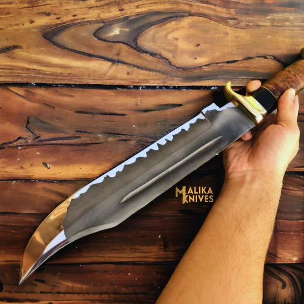 Dundee Style Bowie Knife D2 Steel Acid Etched