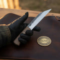 Hand-Forged Kiridashi Utility Knife with Oak Wood Handle