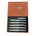 Laguiole en Aubrac Handcrafted 6-Piece Steak Knife Set with Matte Stainless Steel Handles