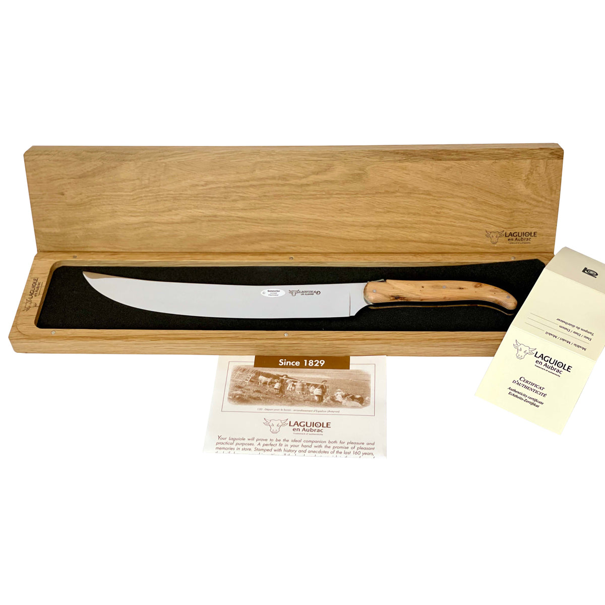 Laguiole en Aubrac Champagne Saber with Juniper Wood Handle