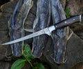 Custom Handmade 13-Inch Damascus Steel Fillet Knife with Rosewood Handle and Steel Bolster