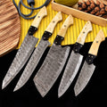 Custom Handmade Damascus Knife Kitchen Set – 9" to 13"