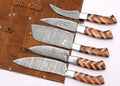 Custom Handmade Damascus Chef Knife Set - 8” to 13” Blades