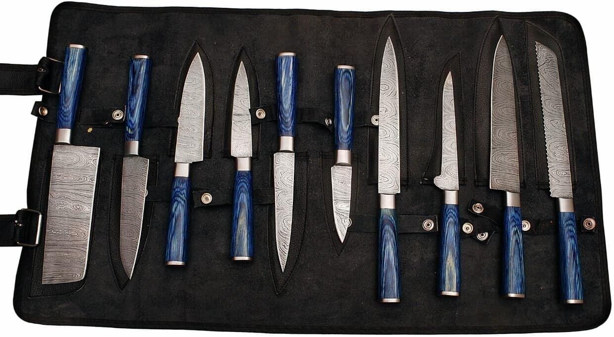 Custom Handmade Damascus Kitchen Knives - 4 to 8 Inch Blades