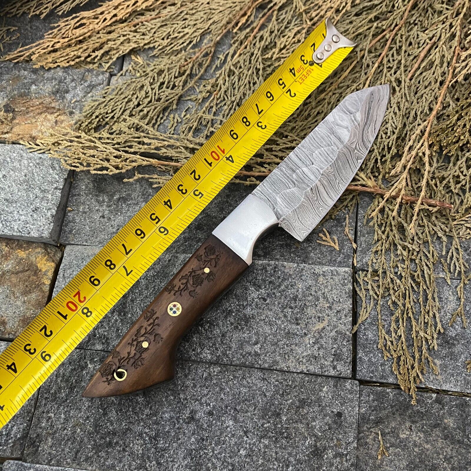 Custom Handmade Knife Set Damascus with Rosewood Handles