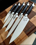 Custom Handmade Blue Knives - J2 Steel with Resin Handle
