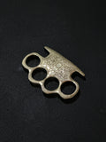 Custom Handmade Brass Engraved Knuckle Duster with Belt Loop Leather Case – Solid Brass Self-Defense Tool