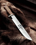 CSK Forged Western-style knife with rasp steel blade and walnut wood handle, ideal for precise slicing and kitchen tasks.