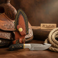 Honeycomb Hook Hunting Knife 11" Handmade with Functional Gut Hook