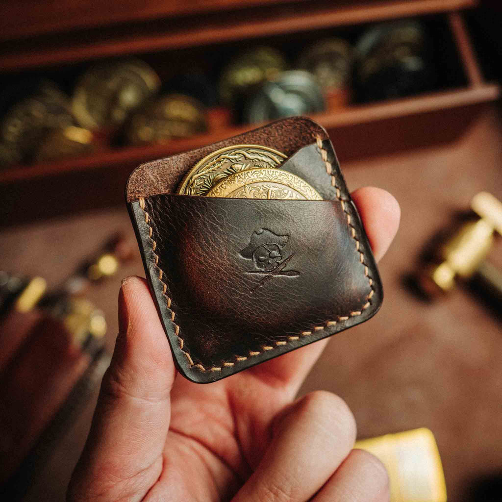 Peso Pocket Duo – Leather Holder for Two Coins | Pirate Goods