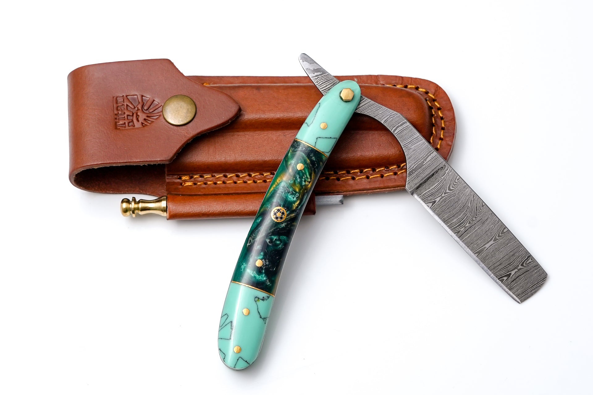 Damascus Straight Razor TK-440