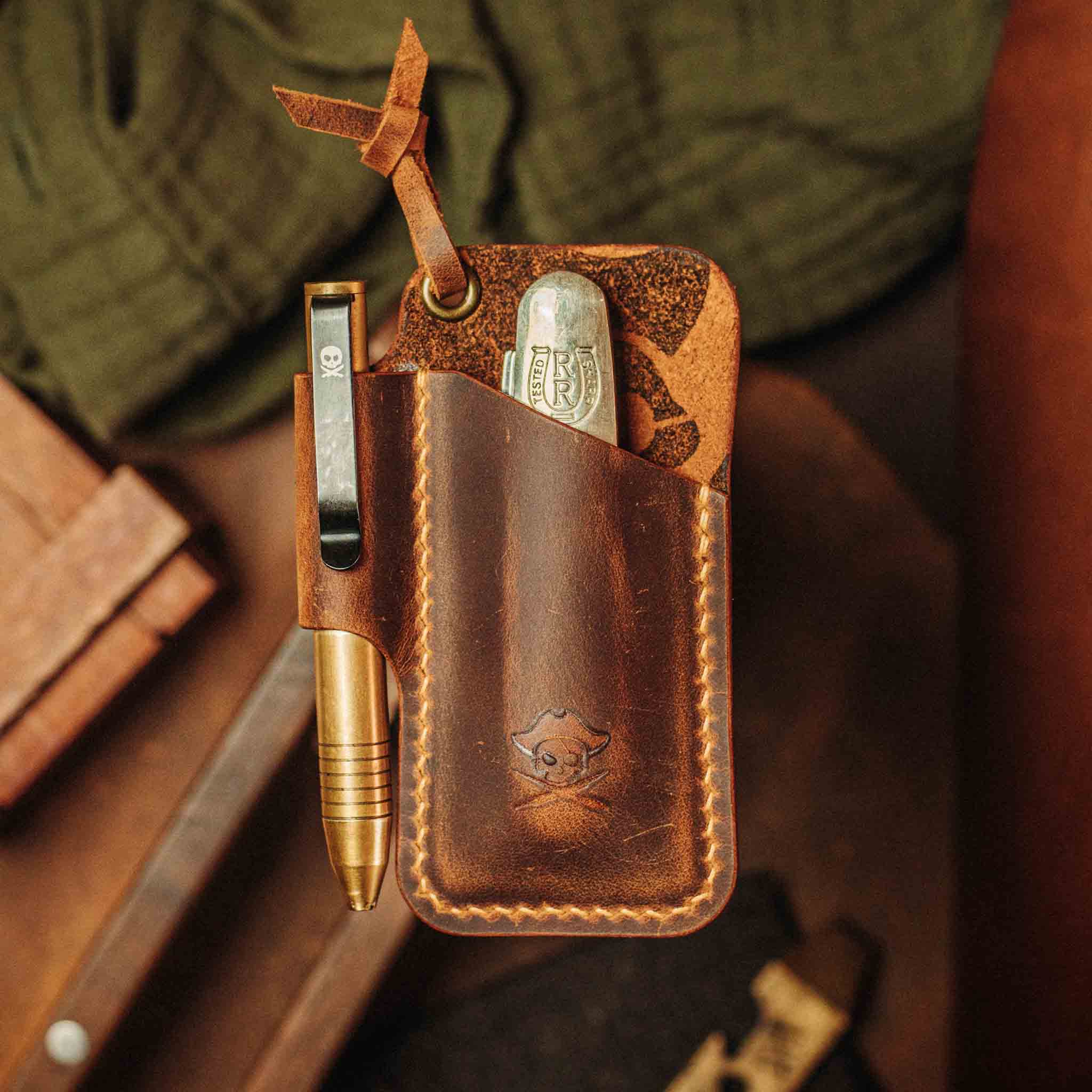 Pirate Goods Sailor Knife Sleeve – Leather EDC Pocket Knife Holder