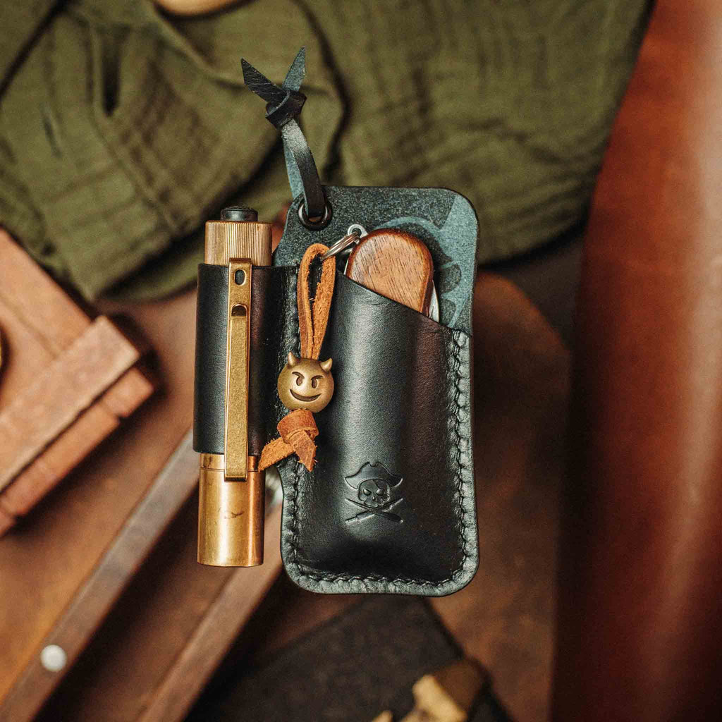 Pirate Goods Sailor Knife Sleeve – Leather EDC Pocket Knife Holder