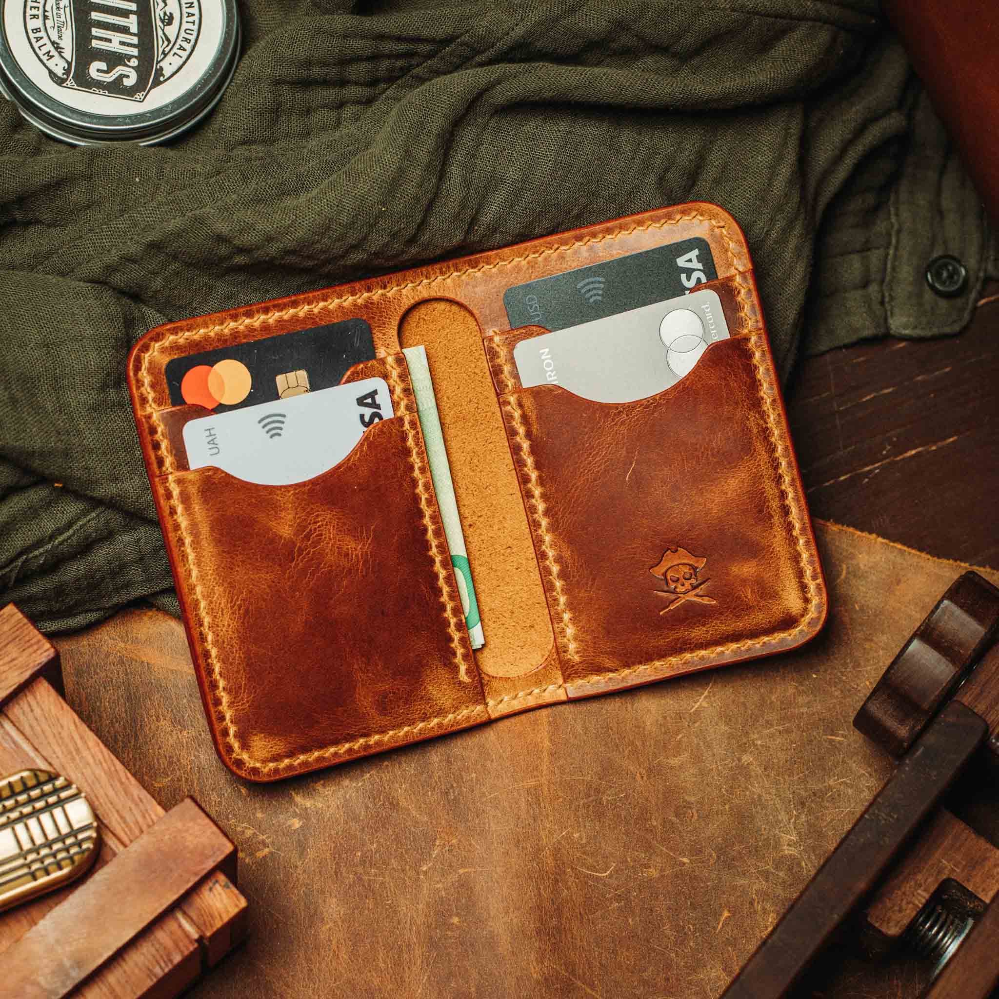 Pirate Goods Buccaneer – Slim Leather Bifold Wallet