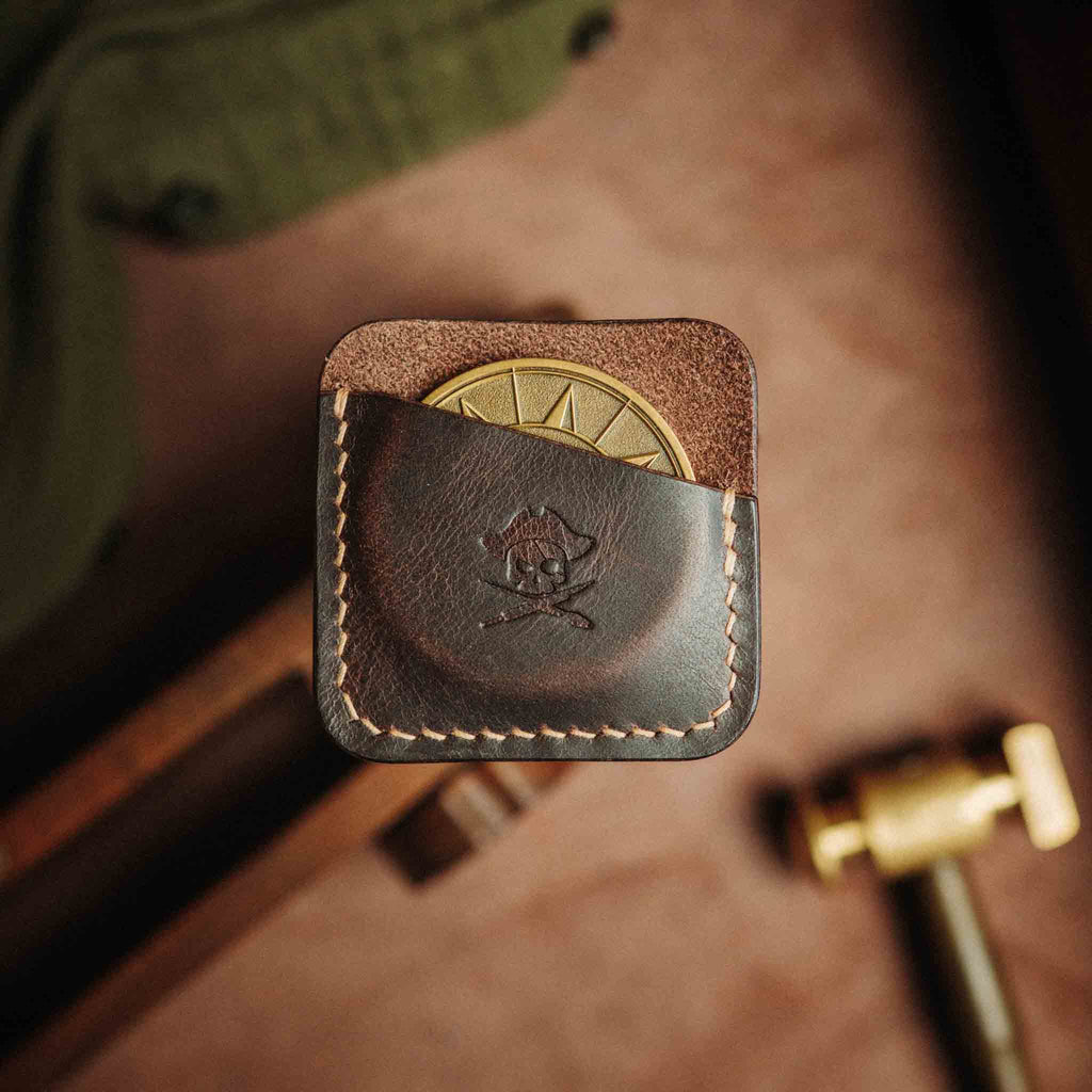 Peso Pocket – Leather Challenge Coin Slip | Pirate Goods