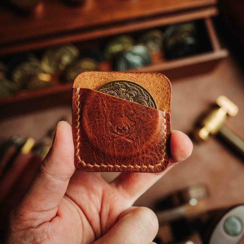 Peso Pocket – Leather Challenge Coin Slip | Pirate Goods