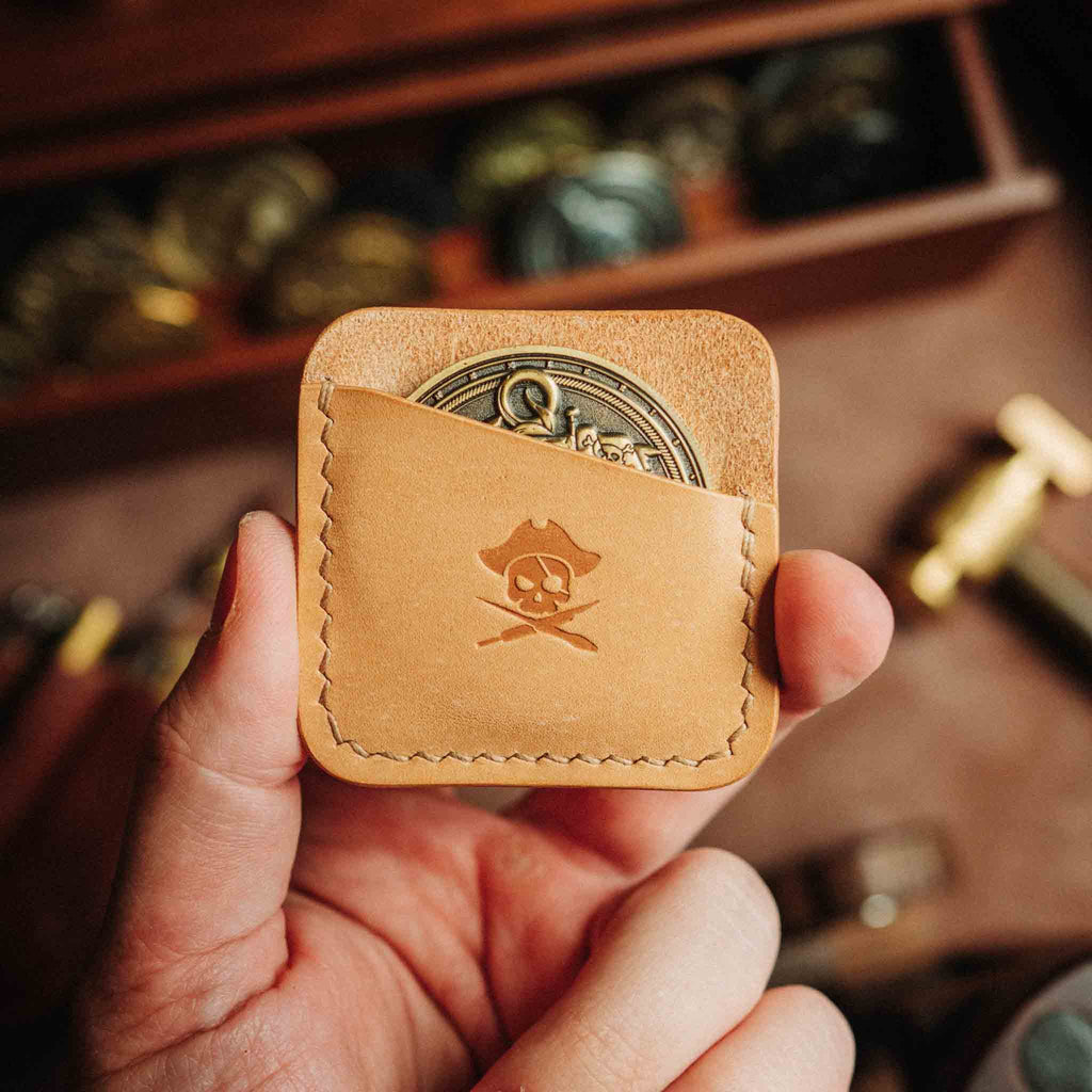 Peso Pocket – Leather Challenge Coin Slip | Pirate Goods