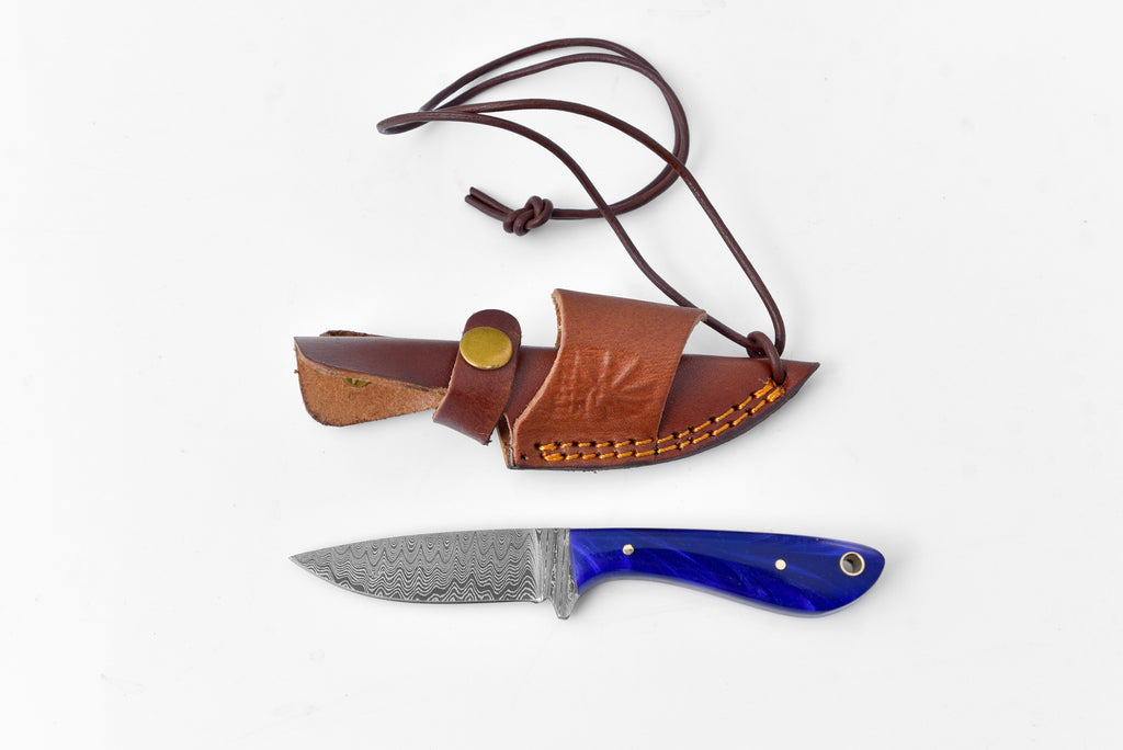 Titan Purple Twist Damascus Kubaton Keychain Tool TK-202