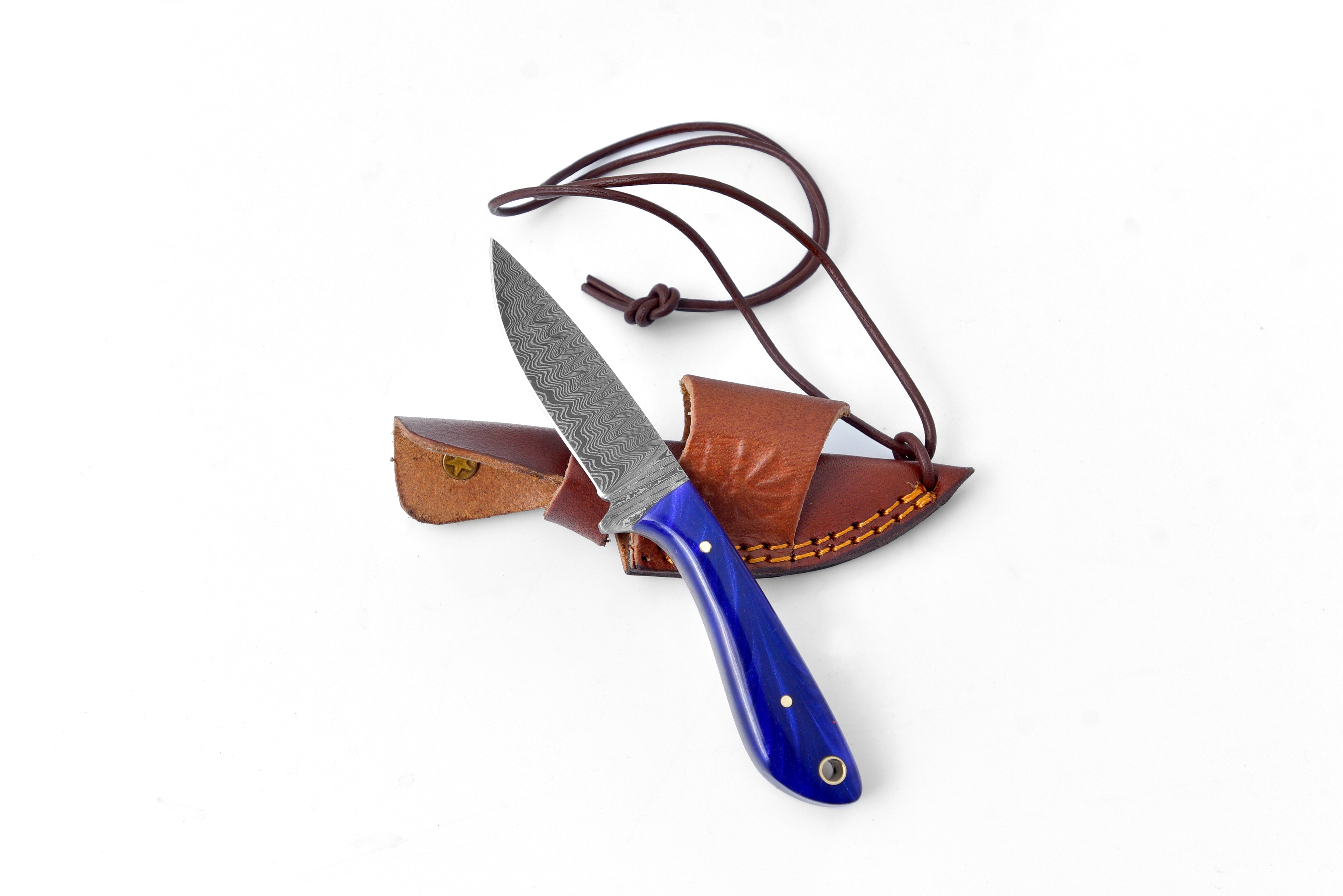 Titan Purple Twist Damascus Kubaton Keychain Tool TK-202