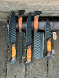 Damascus Steel D2 Handmade Knife Chef Set – Rosewood Resin Handle with Leather Sheath & Sharpener