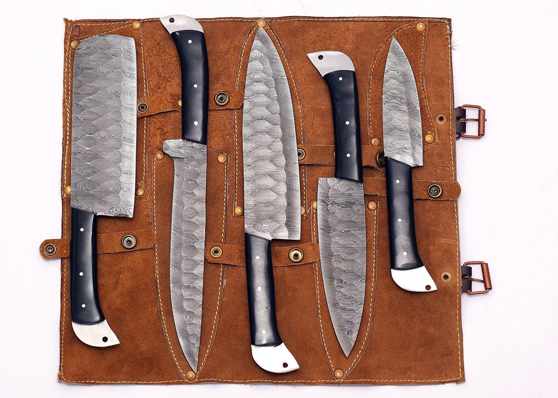 Custom Handmade Damascus Steel Knife Sets – 9" to 13" Blades