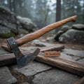 Real Forged Viking Combat Tomahawk bearded axe hatchet With Rose Wood Handle