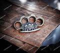 Engraved Skull Brass Knuckle – Gothic Collector’s Piece