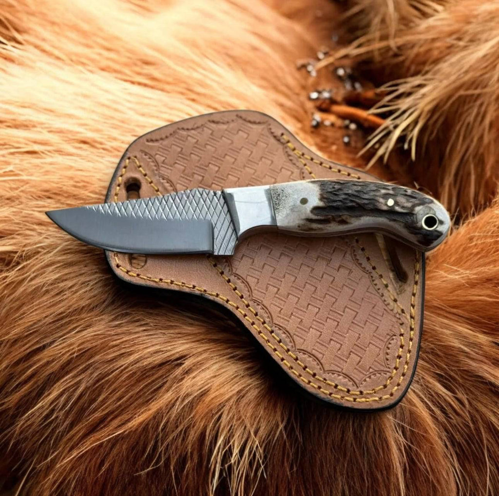 Hand forged rasp file knife from cskforged, compact EDC tool with textured blade and ergonomic handle for versatile use.